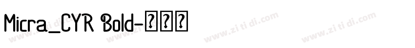 Micra_CYR Bold字体转换